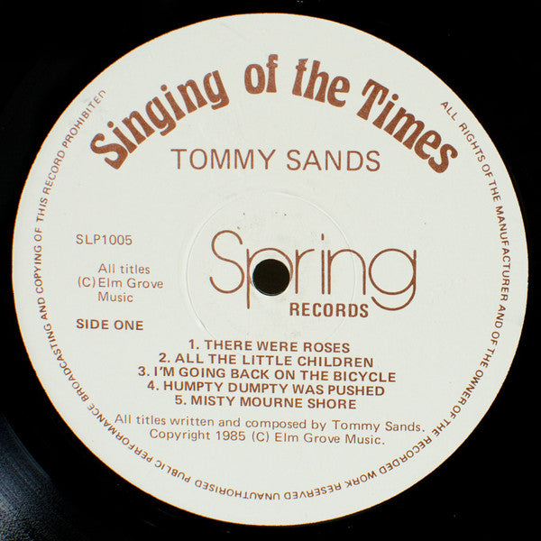 Tommy Sands (2) : Singing Of The Times (LP, Album)