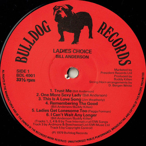 Bill Anderson (2) : Ladies Choice (LP, Album)