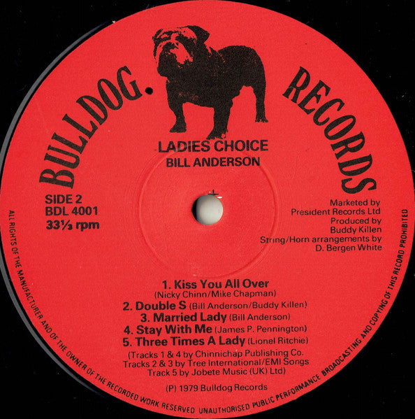 Bill Anderson (2) : Ladies Choice (LP, Album)