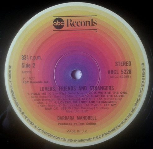 Barbara Mandrell : Lovers, Friends And Strangers (LP, Album)