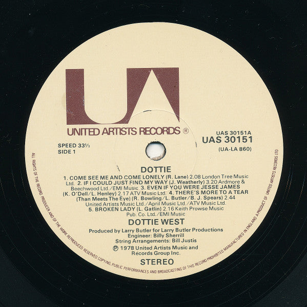 Dottie West : Dottie (LP, Album)