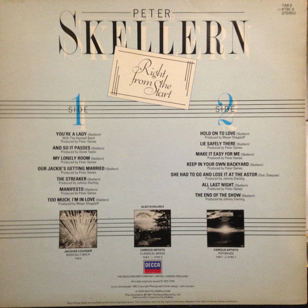 Peter Skellern : Right From The Start (LP, Comp)