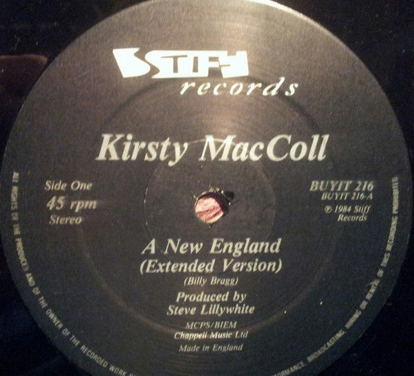 Kirsty MacColl : A New England (12", Single)