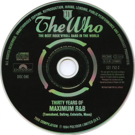 The Who : Thirty Years Of Maximum R&B (4xCD, Comp, Mono, RM, PMD + Box)