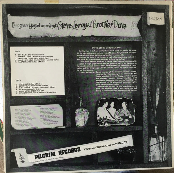 Steve, Leroy & Brother Dave : Bluegrass Gospel According To Steve, Leroy & Brother Dave (LP)