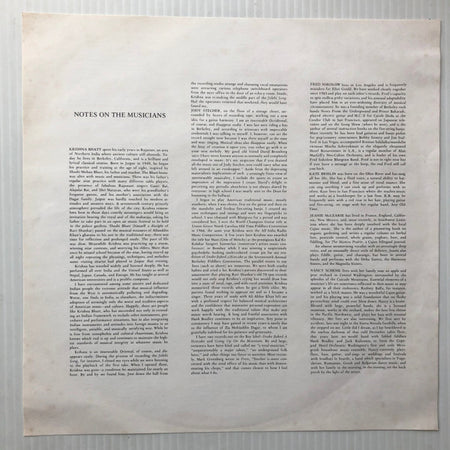 Jody Stecher & Krishna Bhatt : Rasa (LP)