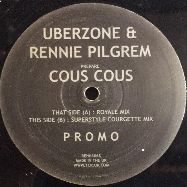 Uberzone & Rennie Pilgrem : Cous Cous (12", Promo)