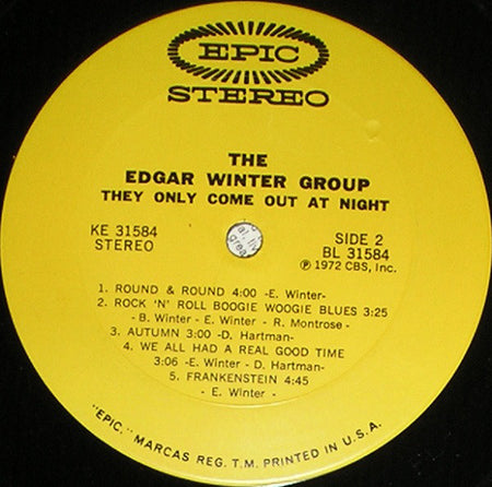 The Edgar Winter Group : They Only Come Out At Night (LP, Album, San)