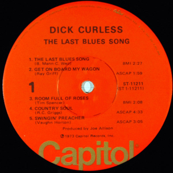 Dick Curless : The Last Blues Song (LP, Album, Win)