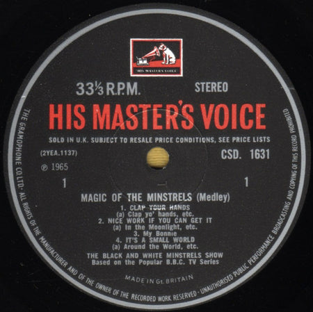 The George Mitchell Minstrels Featuring Tony Mercer, Dai Francis And John Boulter : Magic Of The Minstrels (LP, Album)