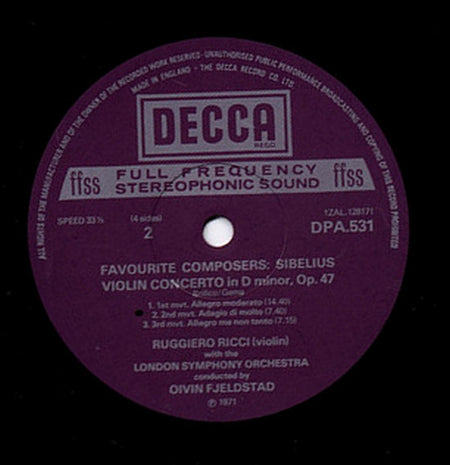 Sibelius* : Finlandia - Swan Of Tuonela - Vase Triste - Symphony No.2 - Karelia Suite - Violin Concerto (2xLP, Comp)