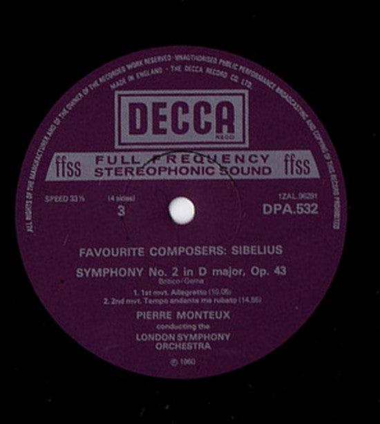 Sibelius* : Finlandia - Swan Of Tuonela - Vase Triste - Symphony No.2 - Karelia Suite - Violin Concerto (2xLP, Comp)