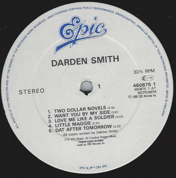 Darden Smith : Darden Smith (LP, Album)