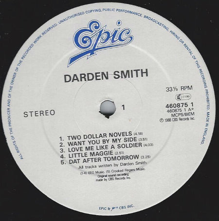 Darden Smith : Darden Smith (LP, Album)