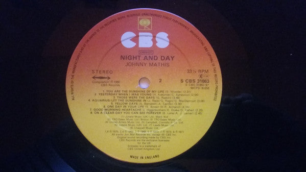 Johnny Mathis : Night & Day (LP, Comp)