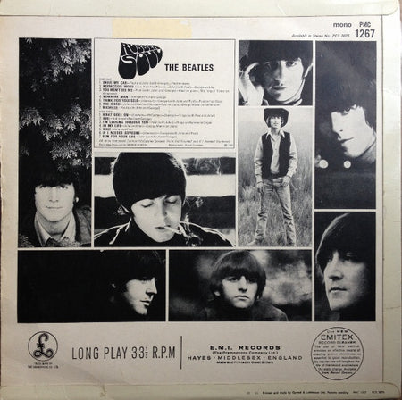 The Beatles : Rubber Soul (LP, Album, Mono, "Lo)