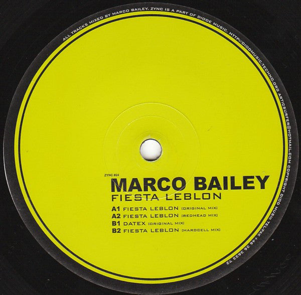 Marco Bailey : Fiesta Leblon (12")