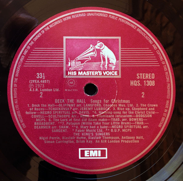 The King's Singers : Deck The Hall - Songs For Christmas (LP, Album)