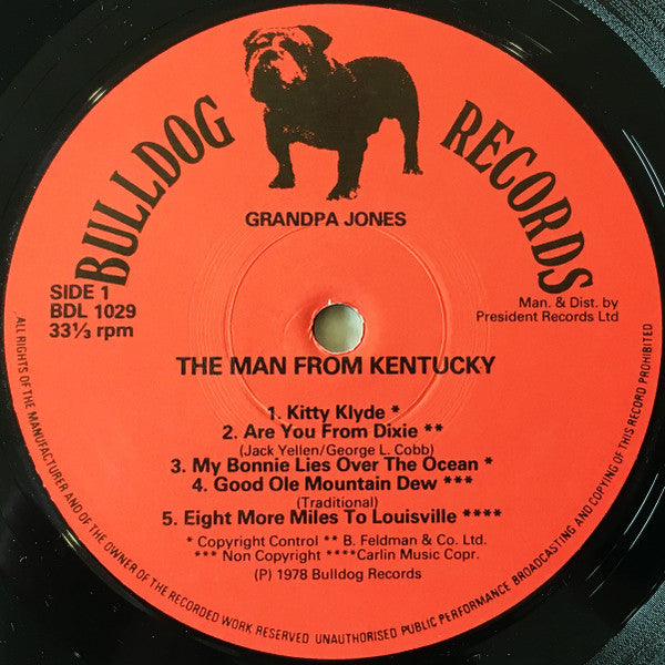 Grandpa Jones : The Man From Kentucky (LP, Album)