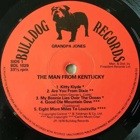 Grandpa Jones : The Man From Kentucky (LP, Album)