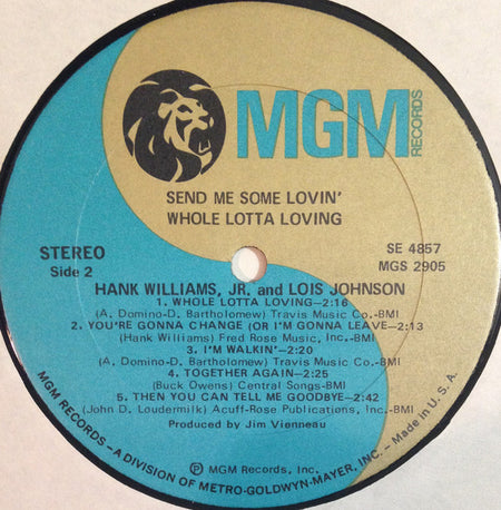Hank Williams Jr. & Lois Johnson (2) : Whole Lotta Loving (LP, Album)