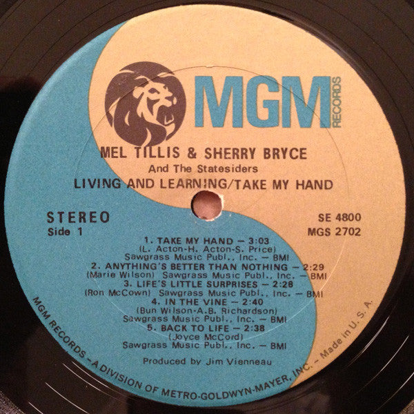 Mel Tillis And Sherry Bryce And The Statesiders (2) : Living And Learning / Take My Hand (LP, Album)