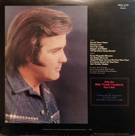 Billy 'Crash' Craddock : Greatest Hits : Volume One (LP, Comp)