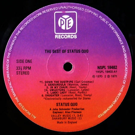 Status Quo : The Best Of Status Quo (LP, Comp, RP, Pur)