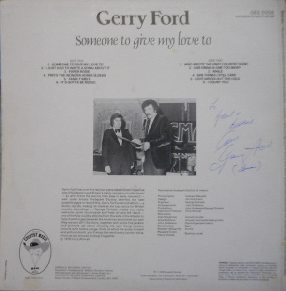 Gerry Ford : Someone To Give My Love To (LP, Album)