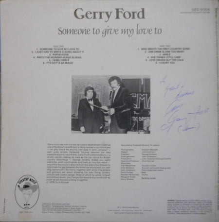 Gerry Ford : Someone To Give My Love To (LP, Album)