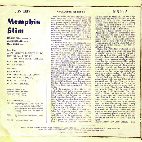 Memphis Slim : Memphis Slim (LP, Album)