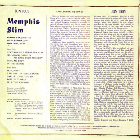 Memphis Slim : Memphis Slim (LP, Album)