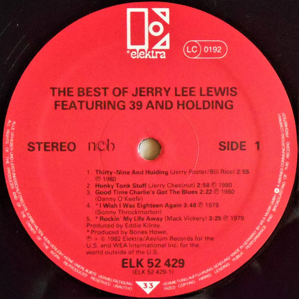 Jerry Lee Lewis : The Best Of Jerry Lee Lewis Featuring 39 And Holding (LP, Comp)