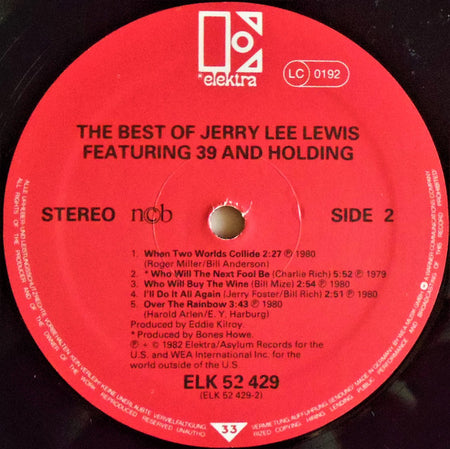 Jerry Lee Lewis : The Best Of Jerry Lee Lewis Featuring 39 And Holding (LP, Comp)