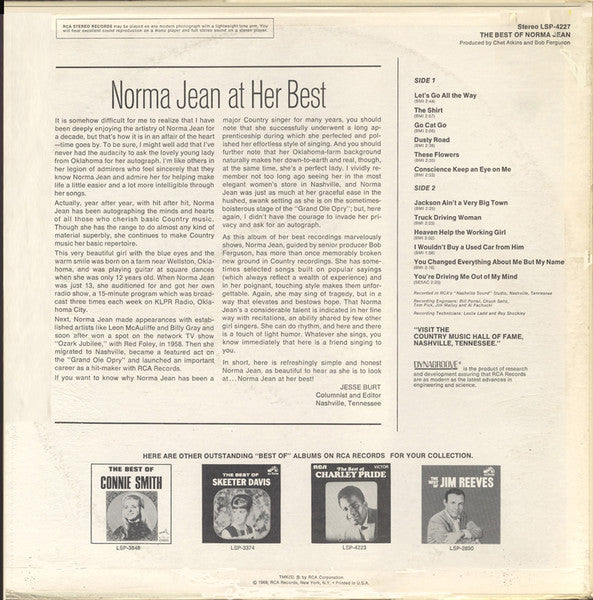 Norma Jean (2) : The Best Of Norma Jean (LP, Comp)