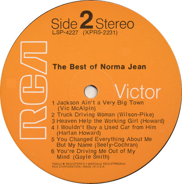 Norma Jean (2) : The Best Of Norma Jean (LP, Comp)