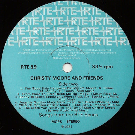 Christy Moore And Friends* : Christy Moore And Friends (LP, Album)