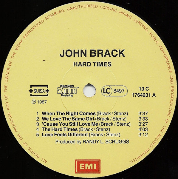 John Brack : Hard Times (LP, Album)