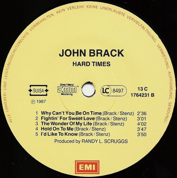 John Brack : Hard Times (LP, Album)