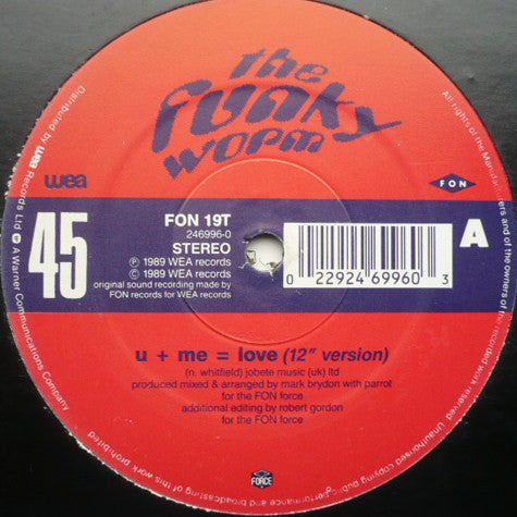 Funky Worm : U+Me=Love (12", Single)