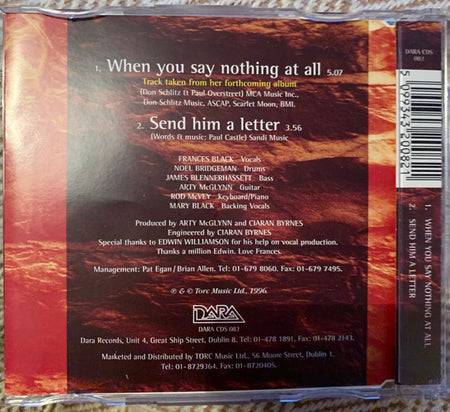 Frances Black : When You Say Nothing At All (CD, Single)