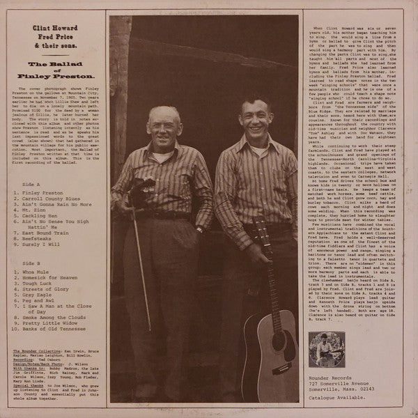 Clint Howard and Fred Price : The Ballad Of Finley Preston (LP)