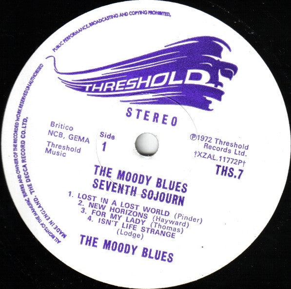 The Moody Blues : Seventh Sojourn (LP, Album, Lab)