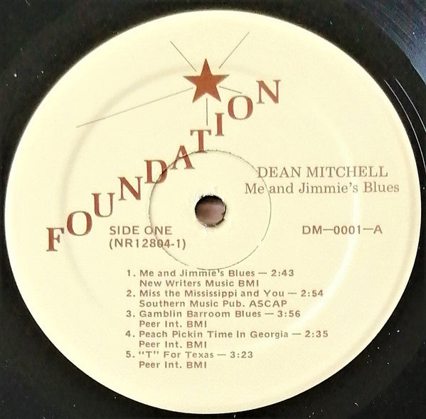Dean Mitchell : Me And Jimmie's Blues (LP, Album)