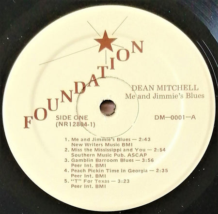 Dean Mitchell : Me And Jimmie's Blues (LP, Album)