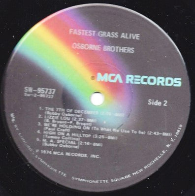 The Osborne Brothers : Fastest Grass Alive (LP, Album, Club)