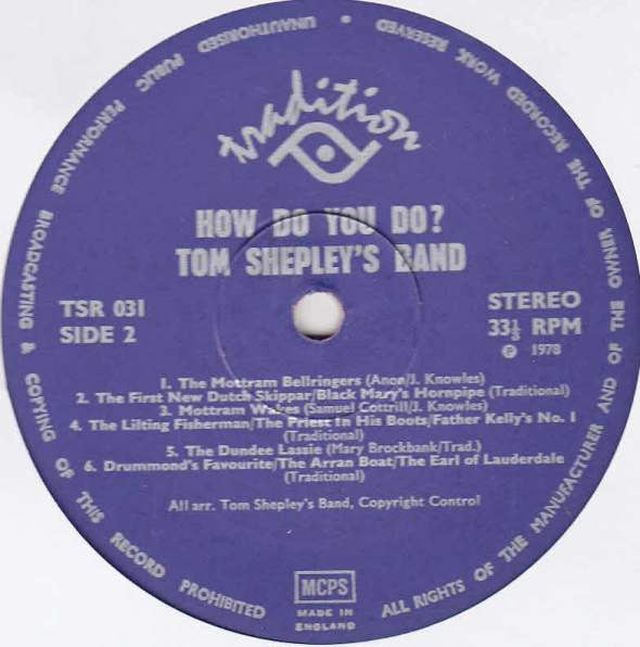 Tom Shepley's Band : How Do You Do? (LP, Album)