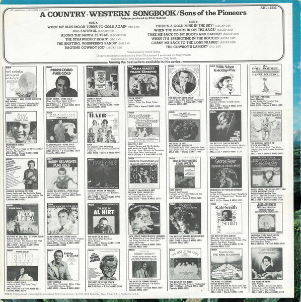 The Sons Of The Pioneers : A Country-Western Songbook (LP, Comp, RE)