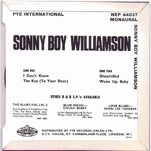 Sonny Boy Williamson (2) : Sonny Boy Williamson (7", EP, RE)