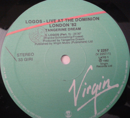 Tangerine Dream : Logos - Live At The Dominion London '82 (LP, Album)